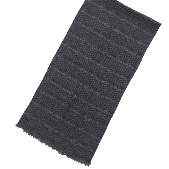 Dolce & Gabbana Vintage Black White Logo Print Plaid Scarf - Picture 2 of 13